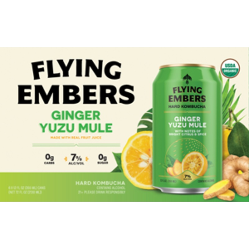Flying Embers Ginger Yuzu Mule 24 – 12oz Cans, 6 Pack