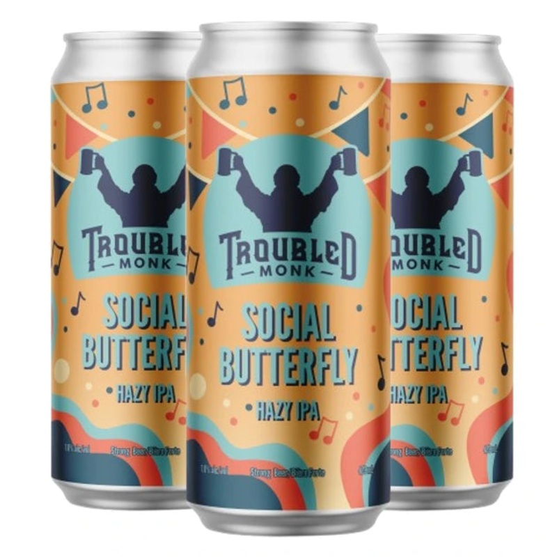 TROUBLED MONK SOCIAL BUTTERFLY HAZY IPA 473ML 4PK CAN @ Township [1057570] 1892 ml