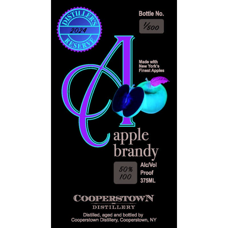 Cooperstown Distillery 2024 Distillers Reserve Apple Brandy 375ml