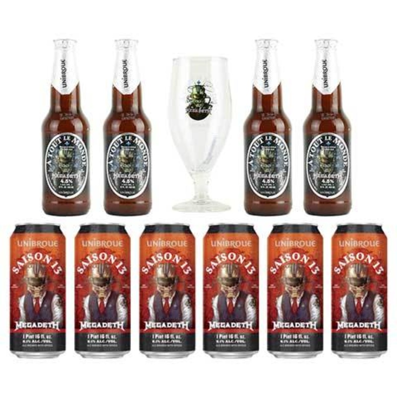 Unibroue Megadeth Beer Gift Set 10PK W/Glassware