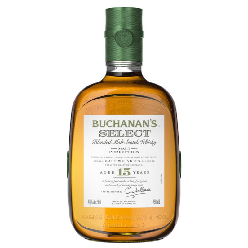 BUCHANAN’S BLENDED MALT SCOTCH SELECT 15 YR 80 750ML 750ML