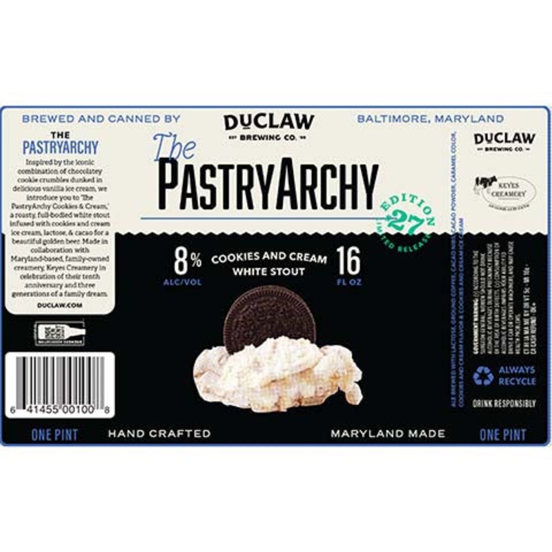Duclaw The PastryArchy Cookies and Cream White Stout 16OZ SINGLE CAN