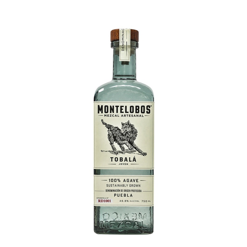 MONTELOBOS MEZCAL ARTESANAL JOVEN TOBALA 93.6 750ML 750ML