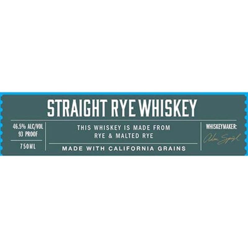Sonoma Straight Rye Whiskey 750ML BTL