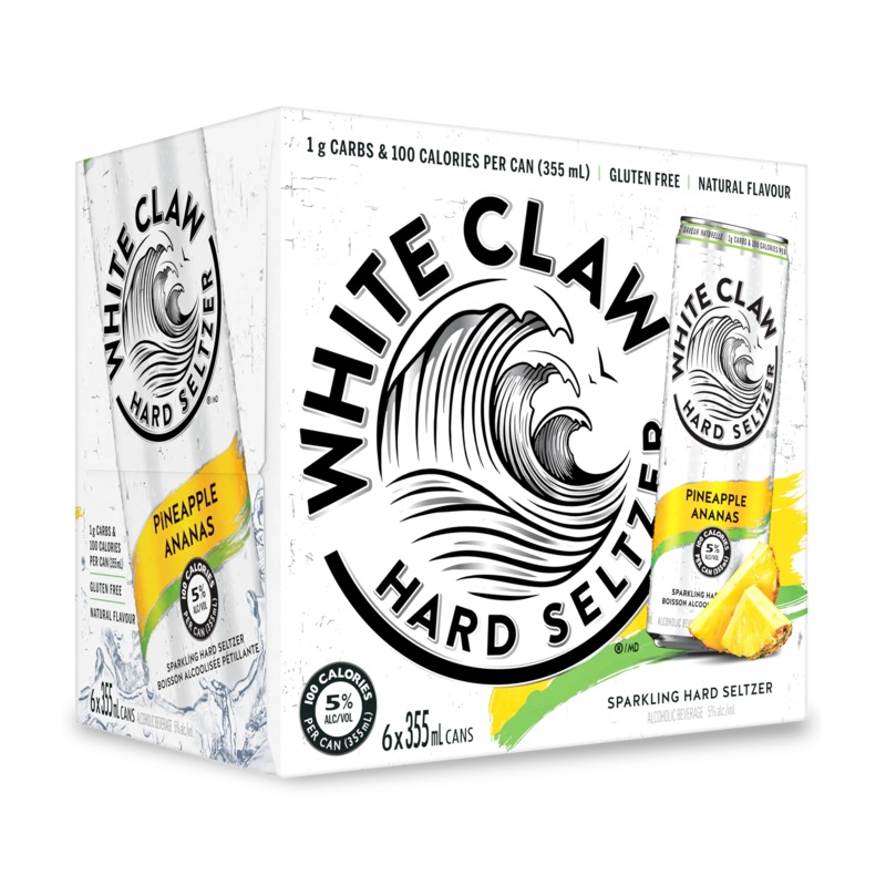 WHITE CLAW HARD SELTZER PINEAPPLE 355ML 6PK CAN @ Southgate [1038927] 2130 ml