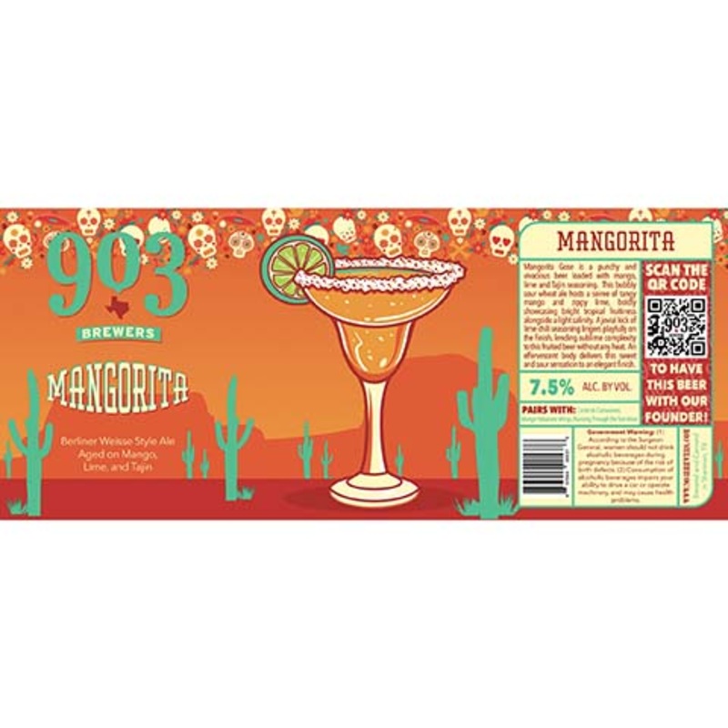 903 Brewers Mangorita Berliner Weisse Ale 16OZ SINGLE CAN