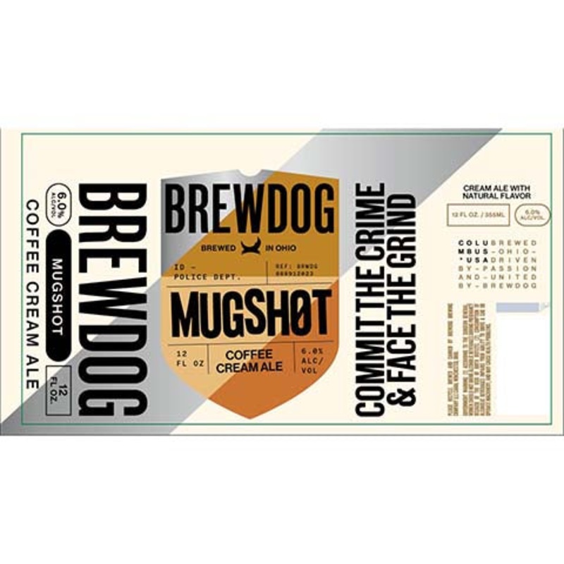 Brewdog Mugshot Coffee Cream Ale 12OZ SINGLE CAN