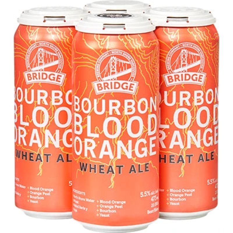 BRIDGE BOURBON BLOOD ORANGE WHEAT ALE 473ML 4PK CAN @ Emerald Hills [1042932] 1892 ml