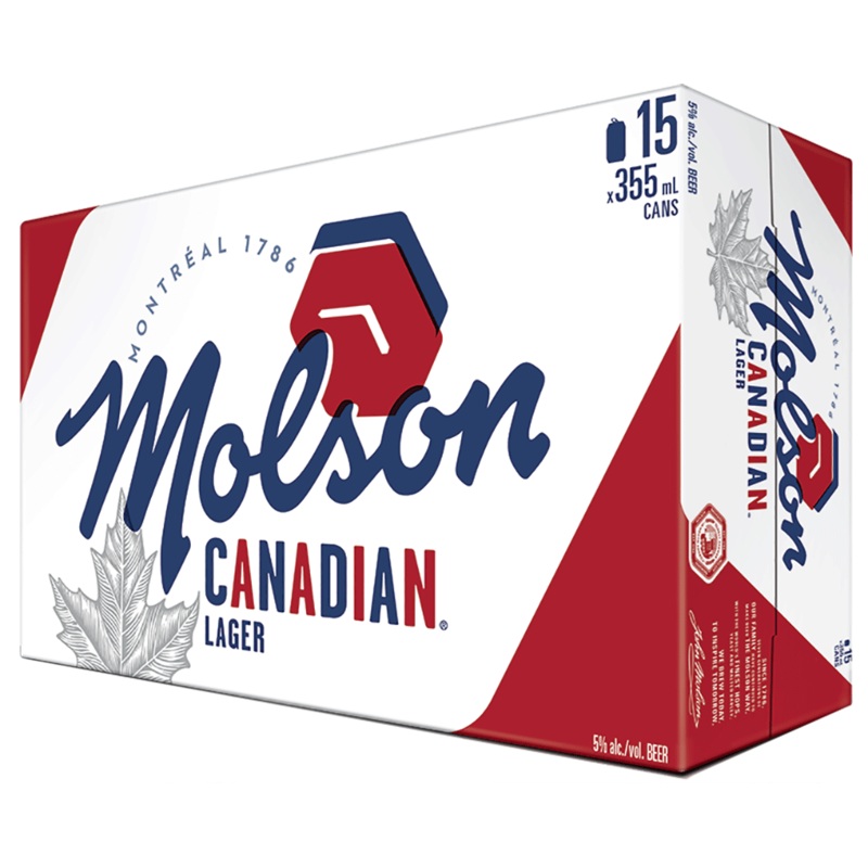 MOLSON Canadian 15 Can Ctn 355ML