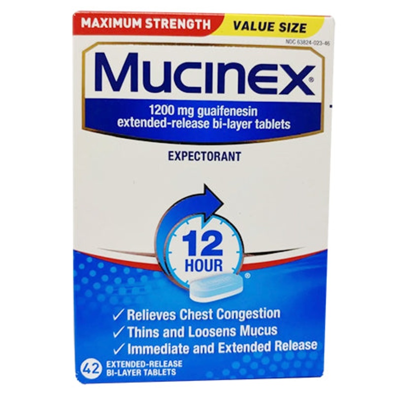 Mucinex Extended-Release Bi-Layer Tablets 42 Tablets (1200 mg)