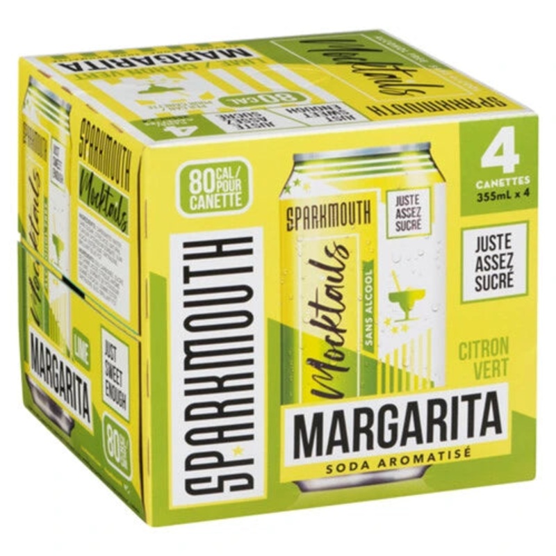 SPARKMOUTH MOCKTAILS LIME MARGARITA 355ML 4PK CAN @ Kelowna [1033282] 1420 ml