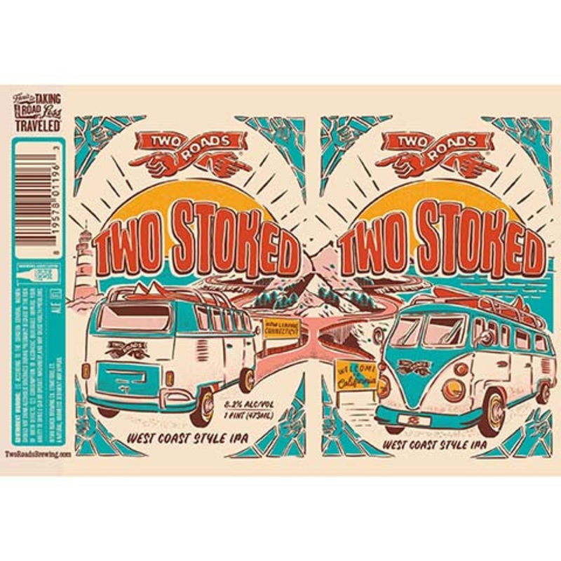 Two Roads Two Stoked West Coast IPA 12OZ SINGLE CAN