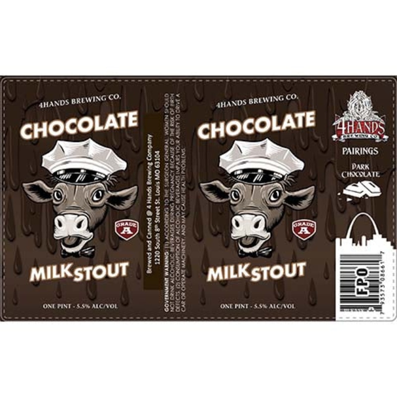 4 Hands Chocolate Milk Stout 16OZ SINGLE CAN
