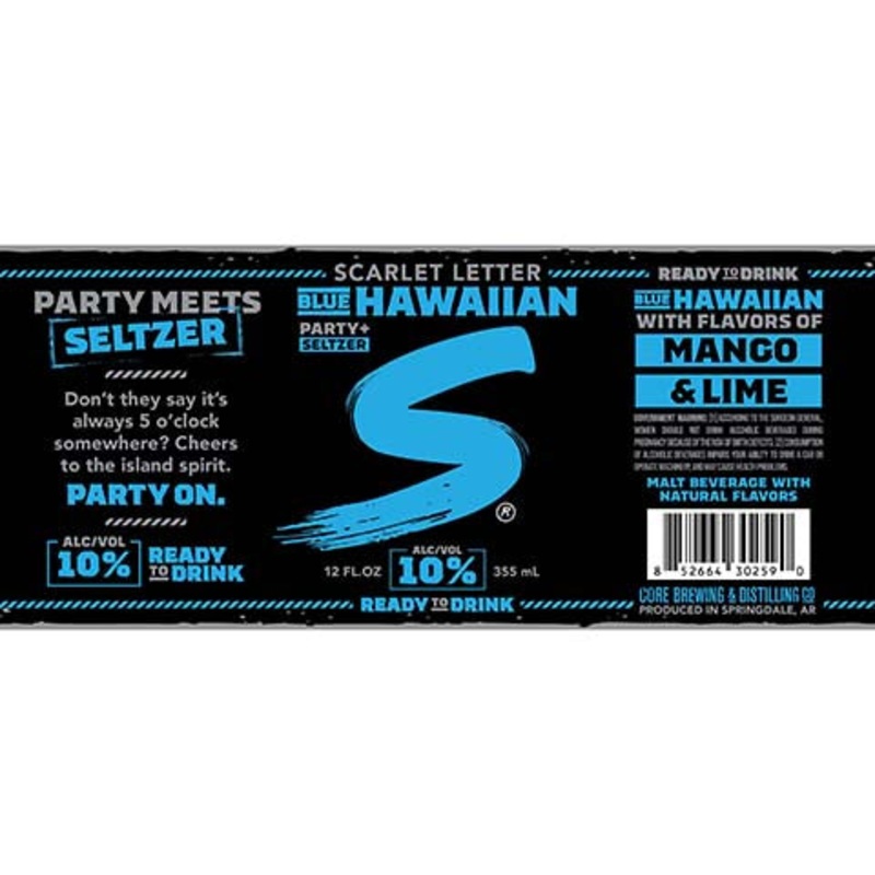 Core Scarlet Letter Blue Hawaiian 12OZ SINGLE CAN