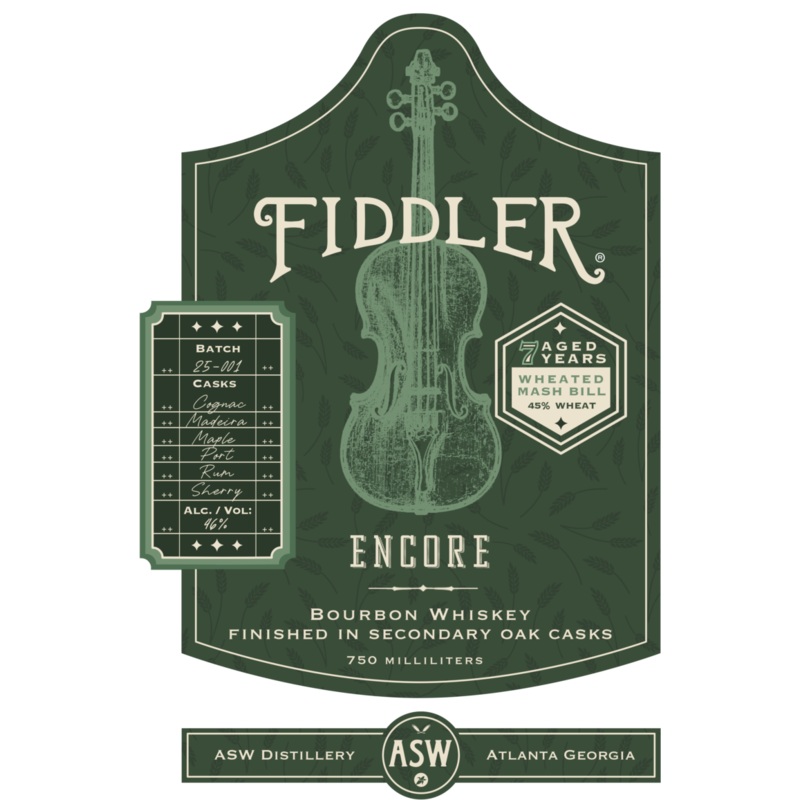 Fiddler Encore Wheated Bourbon Whiskey Finished in Secondary Oak Casks