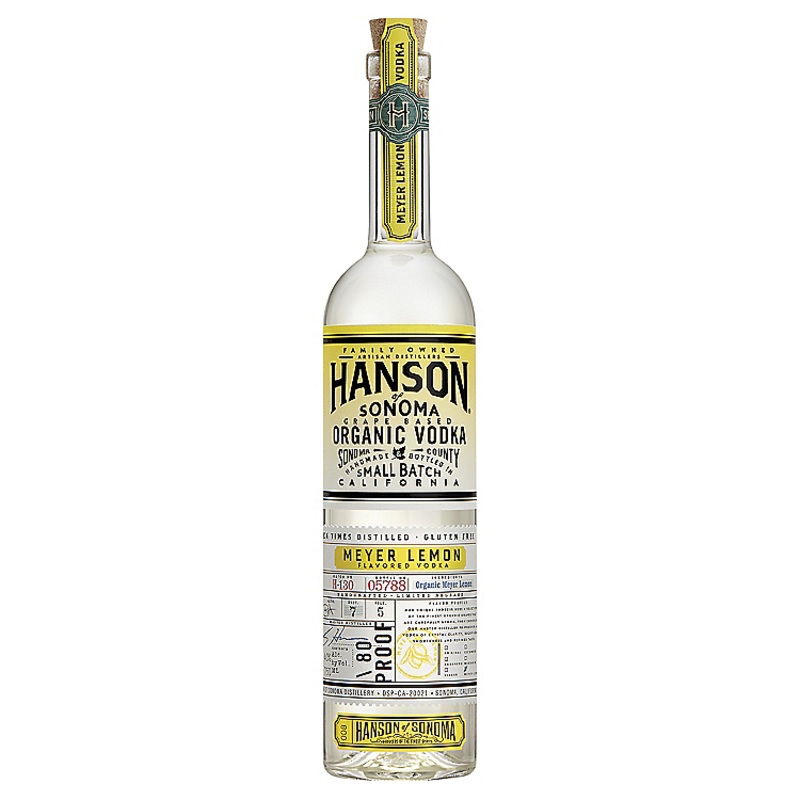 HANSON OF SONOMA MEYER LEMON FLAVORED VODKA SMALL BATCH LIMITED RELEASE 80 750ML 750ML