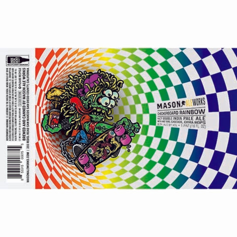 Mason Ale Works Checkerboard Rainbow Hazy DIPA 16OZ SINGLE CAN