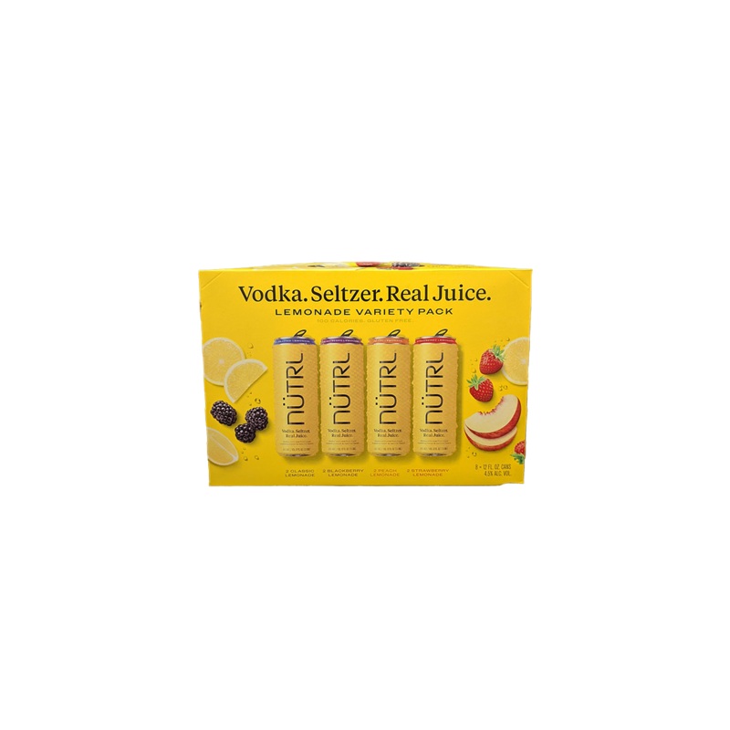 Nutrl Vodka Seltzer Lemonade Variety 8 Pack