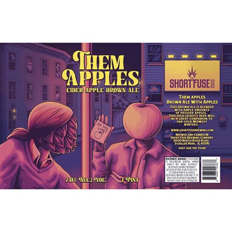 Short Fuse Them Apples Cider Apple Brown Ale 16OZ SINGLE CAN