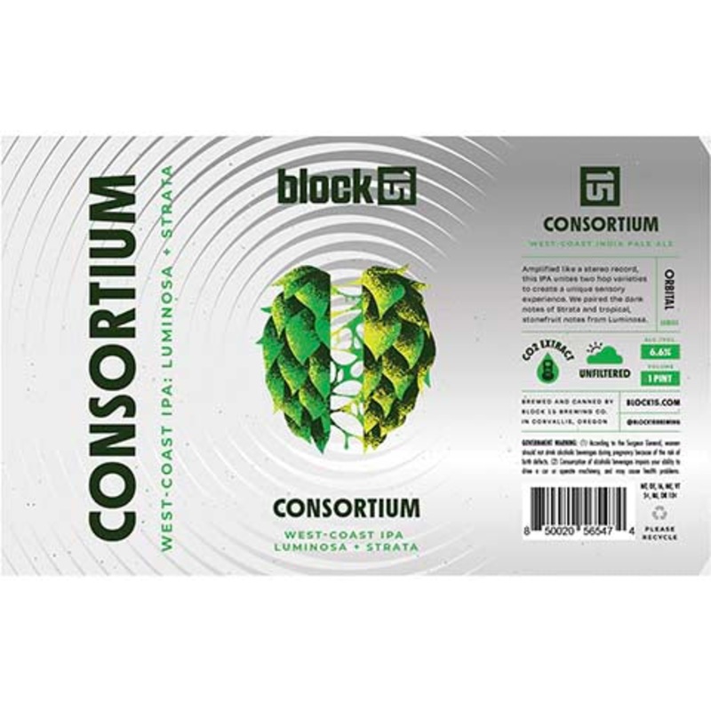 Block 15 Consortium: Luminosa – Strata IPA 16OZ SINGLE CAN