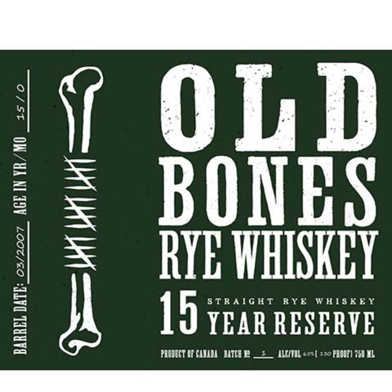 Old Bones 15-Year-Old Reserve Straight Rye Whiskey 750ML BTL