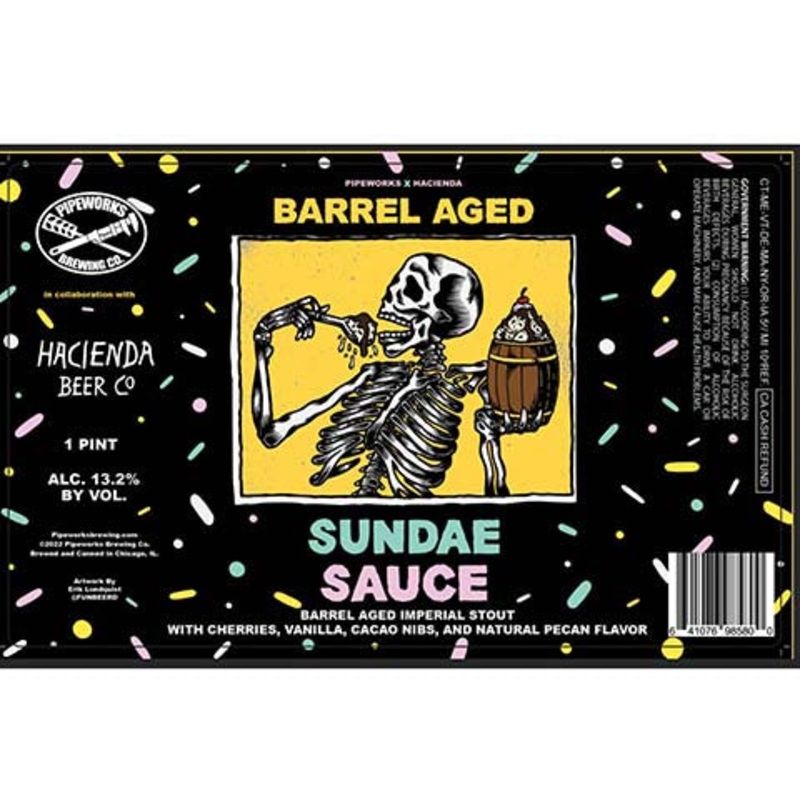 Pipeworks Barrel Aged Sundae Sauce Imperial Stout 16OZ SINGLE CAN