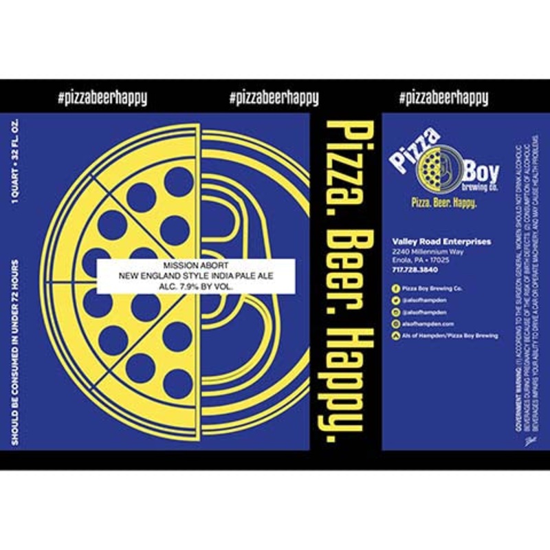 Pizza Boy Mission Abort IPA 32OZ SINGLE BTL