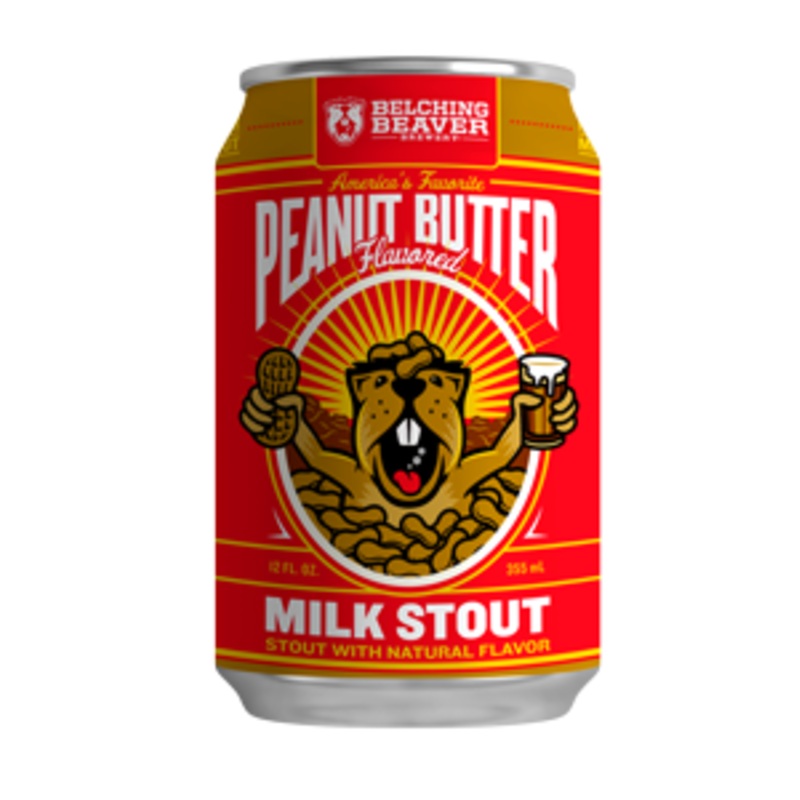 Belching Beaver Peanut Butter Milk Stout 24 – 12oz Cans, 6 Pack