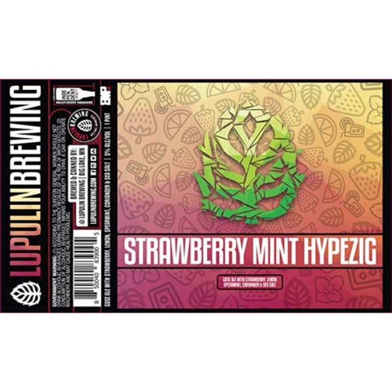 Lupulin Strawberry Mint Hypezig Gose Ale 16OZ SINGLE CAN