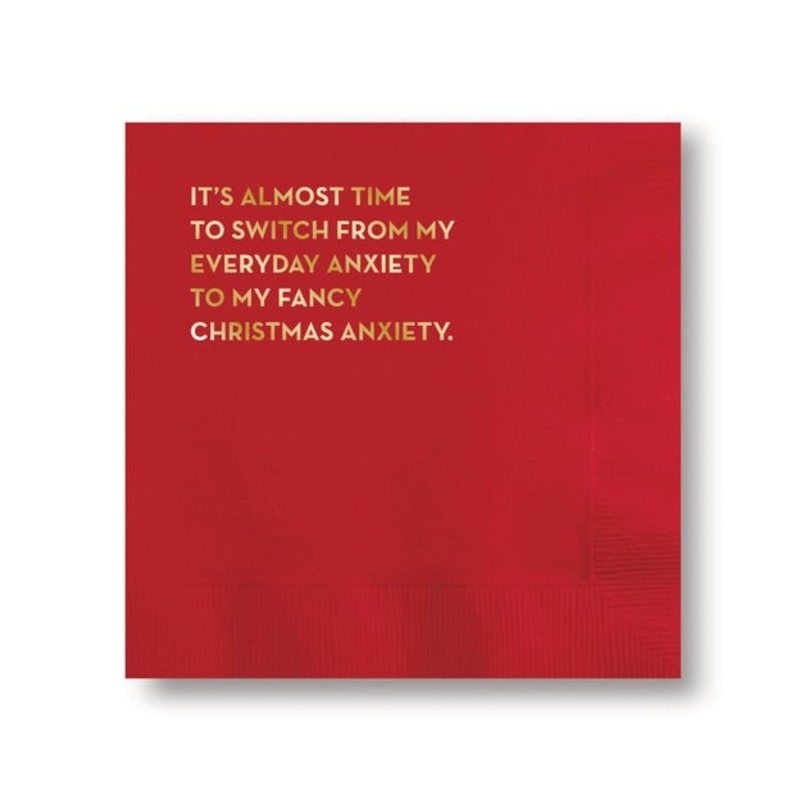 Sapling Press, “Anxiety” Cocktail Napkin