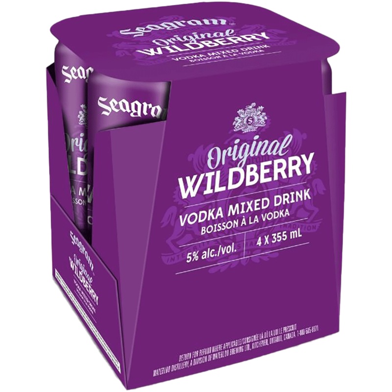 SEAGRAM WILDBERRY VODKA 4 CANS