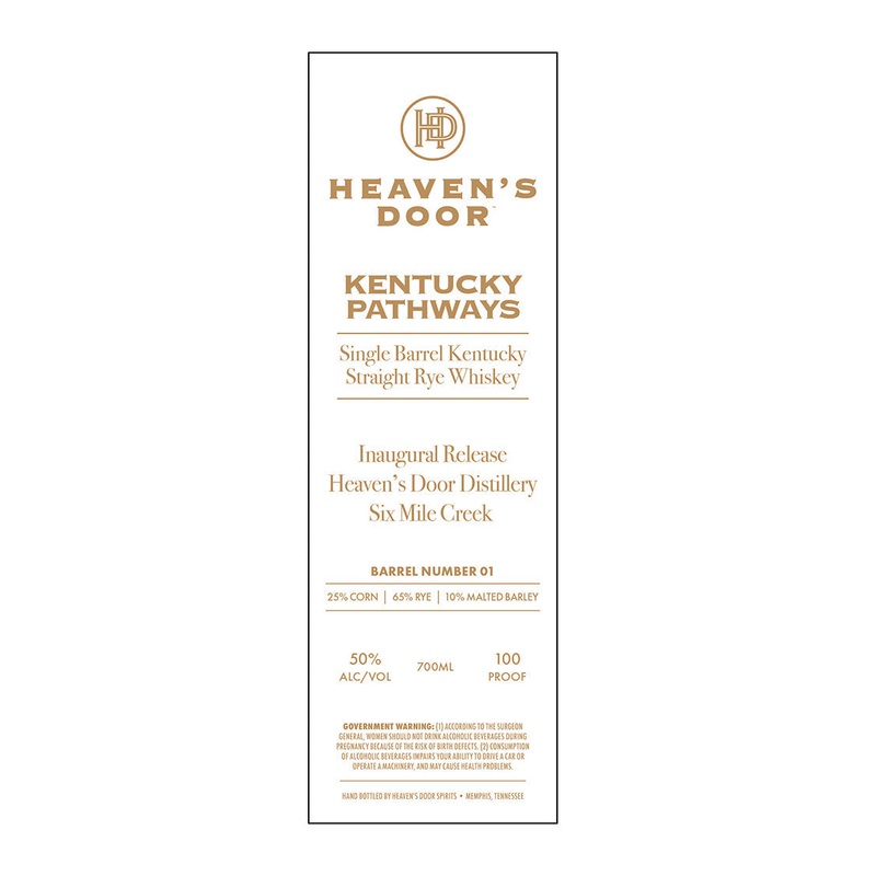 Heavens Door Kentucky Pathways Single Barrel Rye Barrel #01 700ml