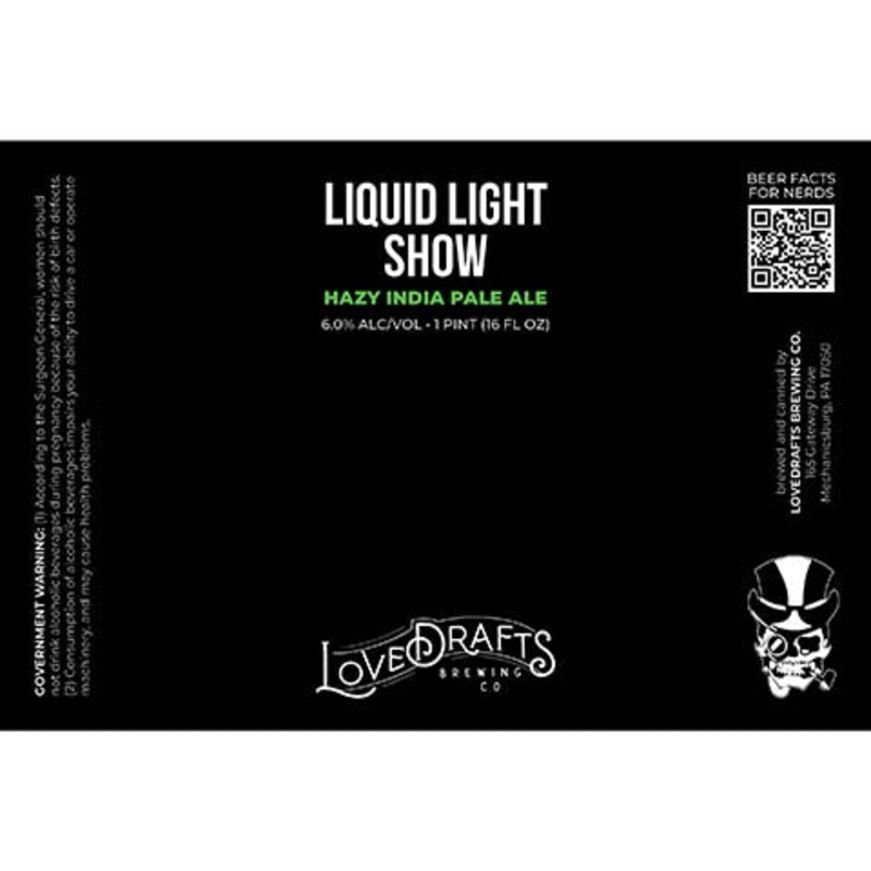 Lovedrafts Liquid Light Show Hazy IPA 16OZ SINGLE CAN