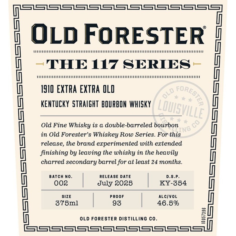Old Forester 117 Series 1910 Extra Extra Old Kentucky Straight Bourbon Whisky 375ml