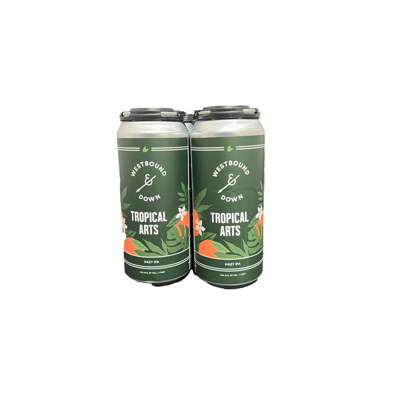 Westbound & Down Tropical Arts Hazy IPA 4 Pack Cans