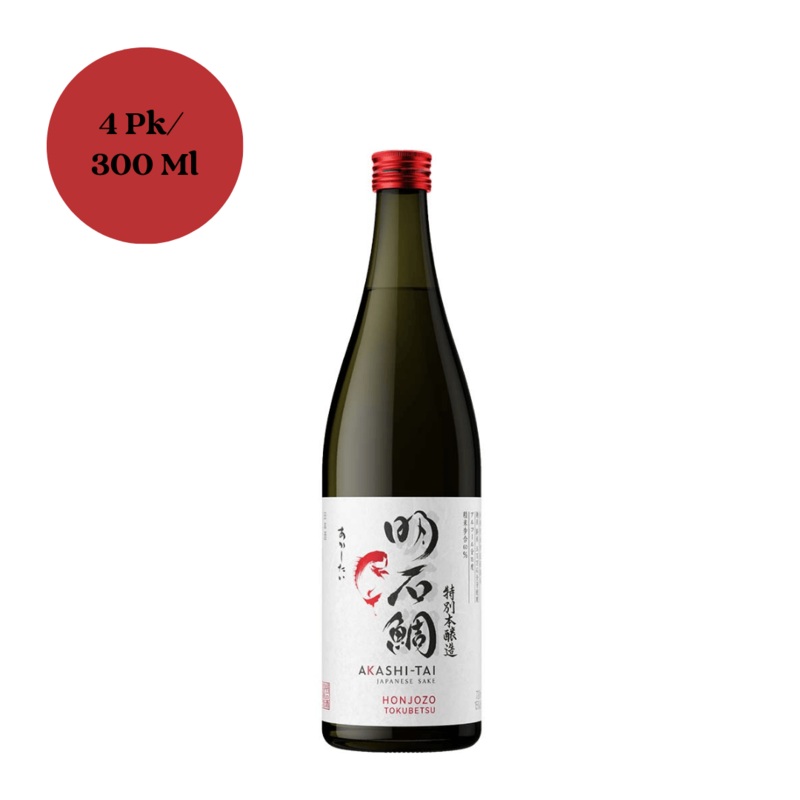 Akashi Tai Honjozo Tokubetsu Sake 4pk 300mL