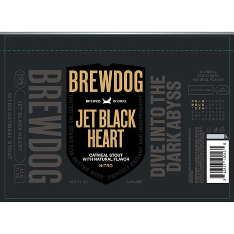 BrewDog Jet Black Heart Oatmeal Stout 402ML BTL