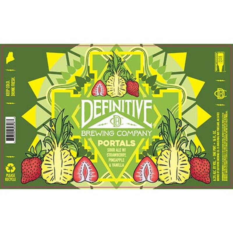 Definitive Portals Sour Ale (Strawberry, Pineapple, Vanilla) 16OZ SINGLE CAN