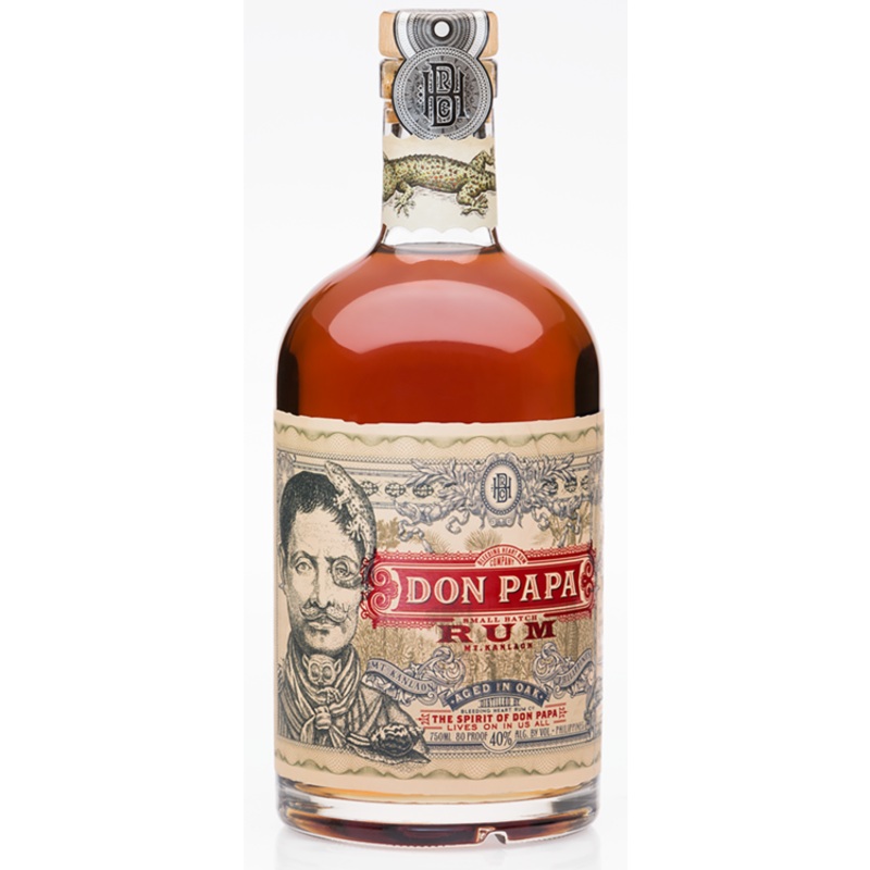 Don Papa Gold Rum Small Batch Aged In Oak 80 750ML 750ML