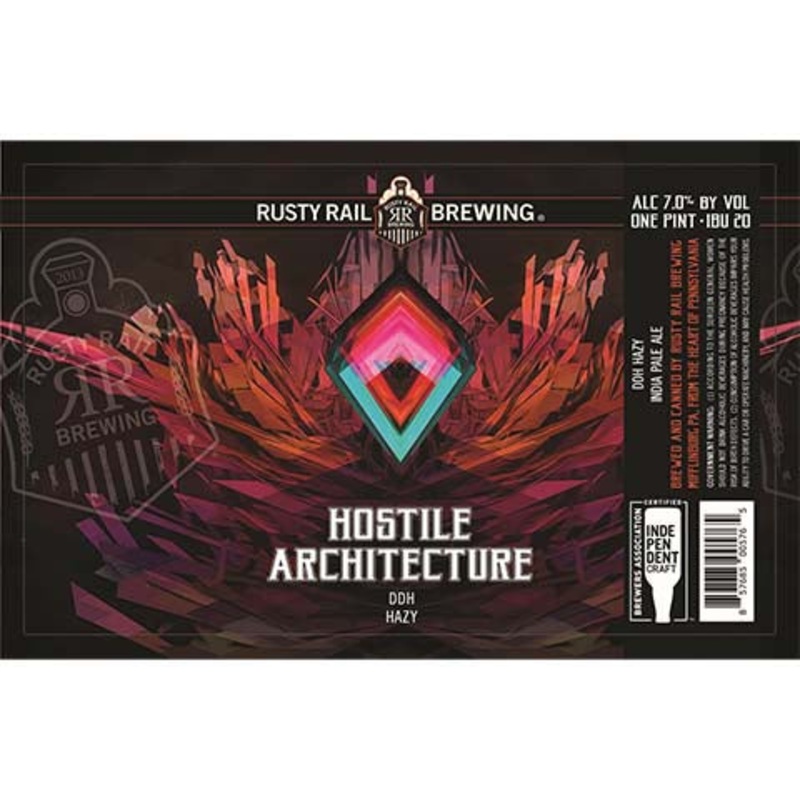 Rusty Rail Hostile Architecture Hazy IPA 16OZ SINGLE CAN