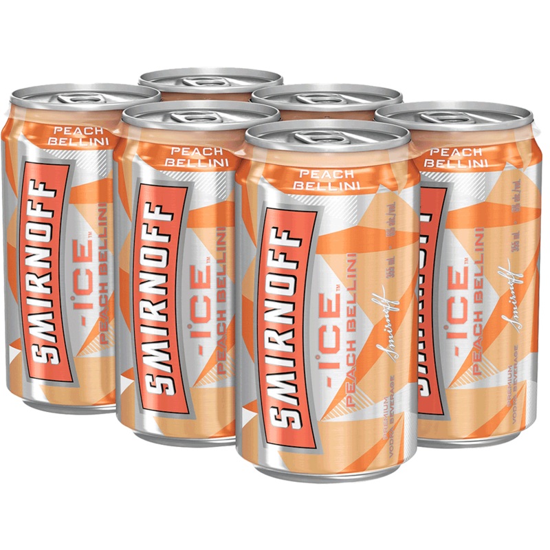 SMIRNOFF ICE PEACH BELLINI 6CN