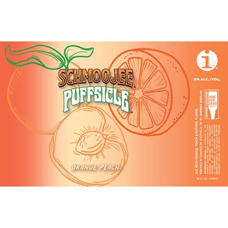 Imprint Schmoojee Puffsicle Orange Peach 16OZ SINGLE CAN