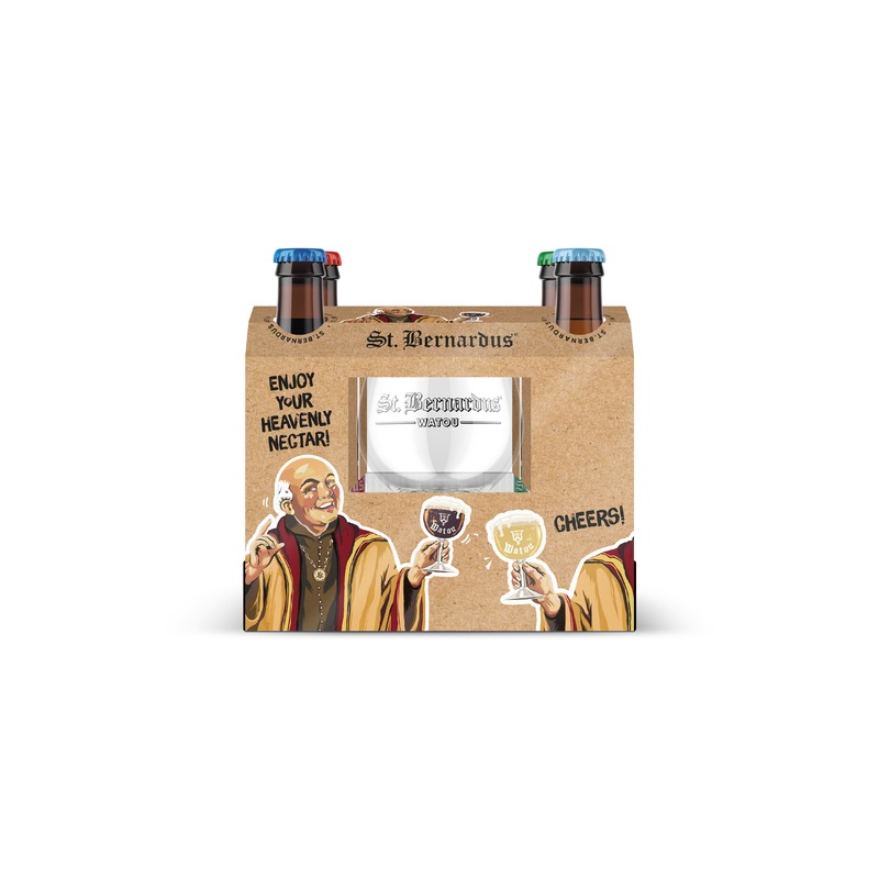 Saint Bernardus Gift Pack 4B/1 Glass 330ML 330ML 6