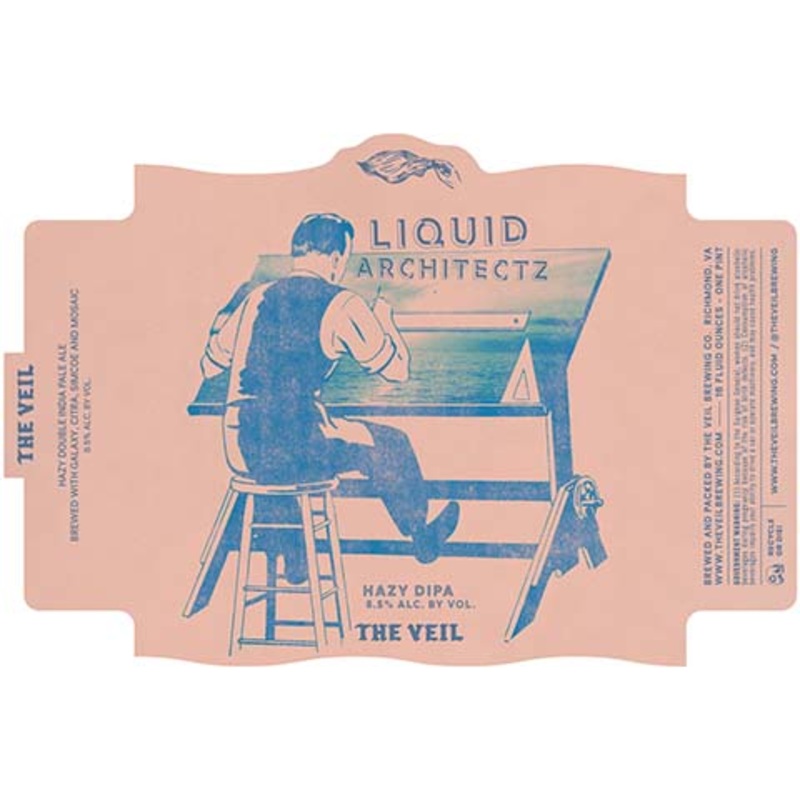 The Veil Liquid Architectz Hazy DIPA 16OZ SINGLE CAN