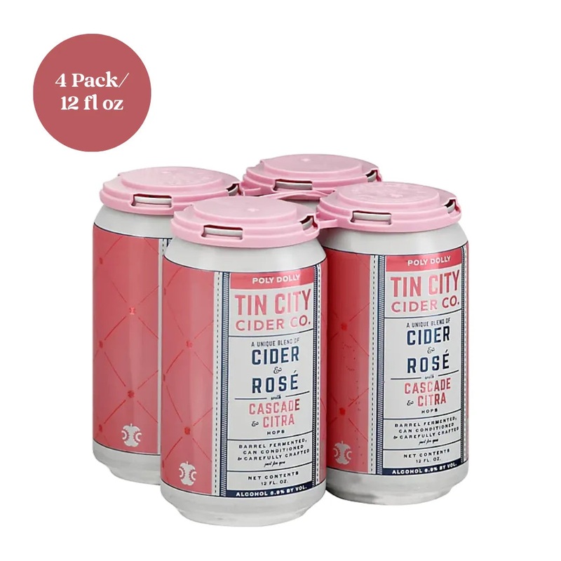 Tin City Cider Co. Cider & Rose Cider 4pk 12 fl oz Can