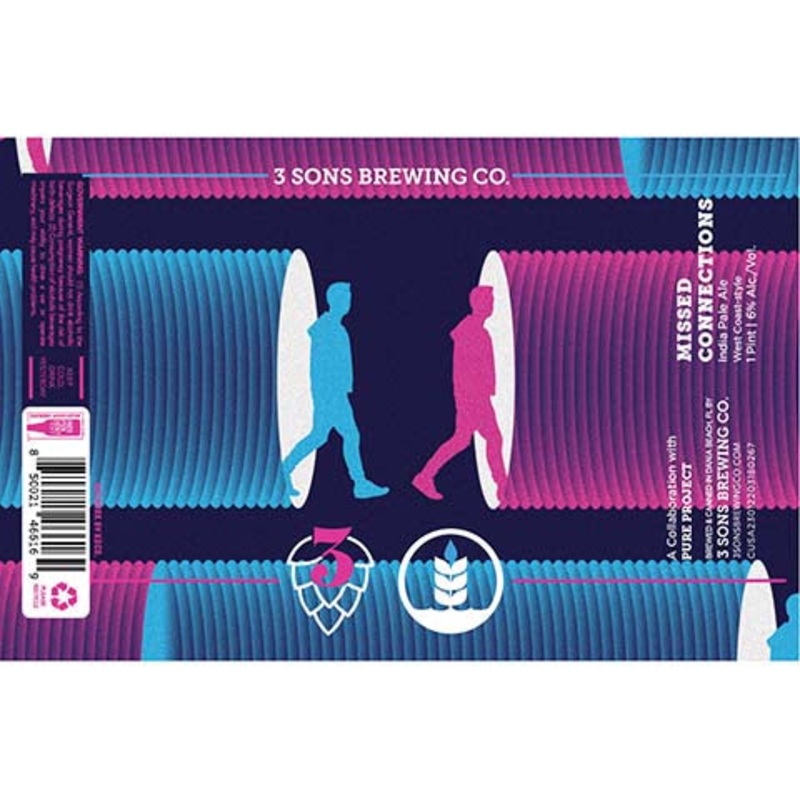 3 Sons Missed Connections IPA 16OZ SINGLE CAN