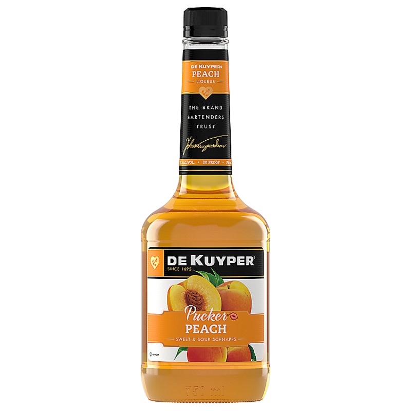 DEKUYPER PUCKER PEACH SCHNAPPS 30 750ML 750ML