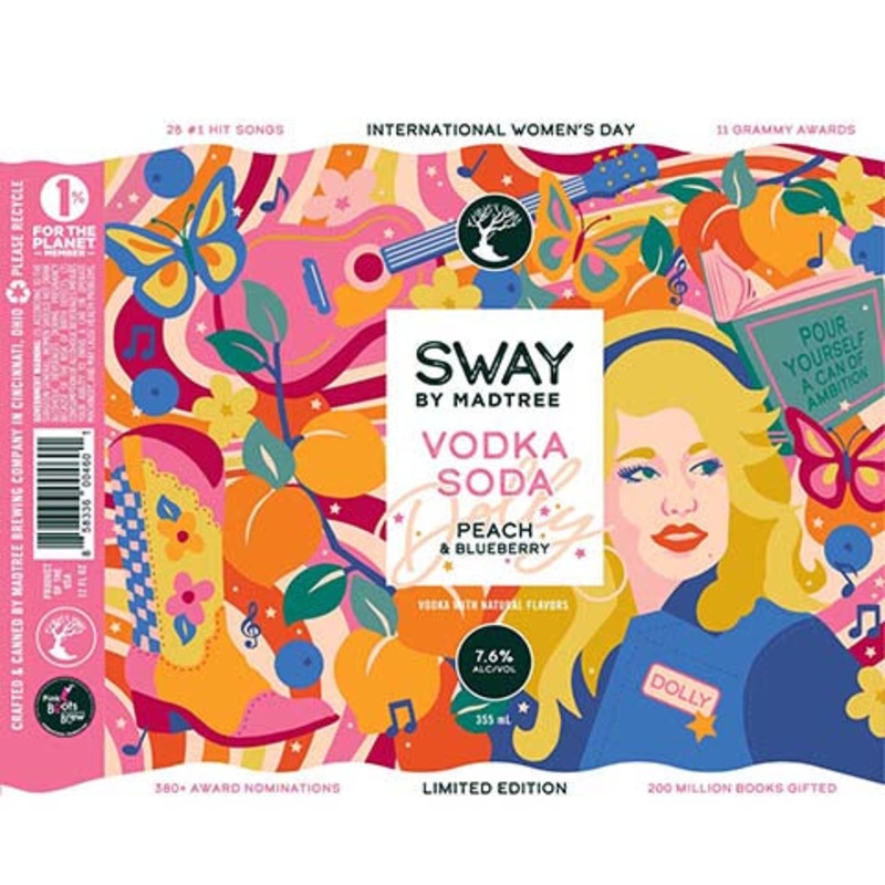 Madtree Sway Peach & Blueberry Vodka Soda 12OZ SINGLE CAN
