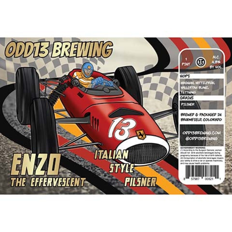 Odd13 Enzo The Effervescent Italian Pilsner 16OZ SINGLE CAN