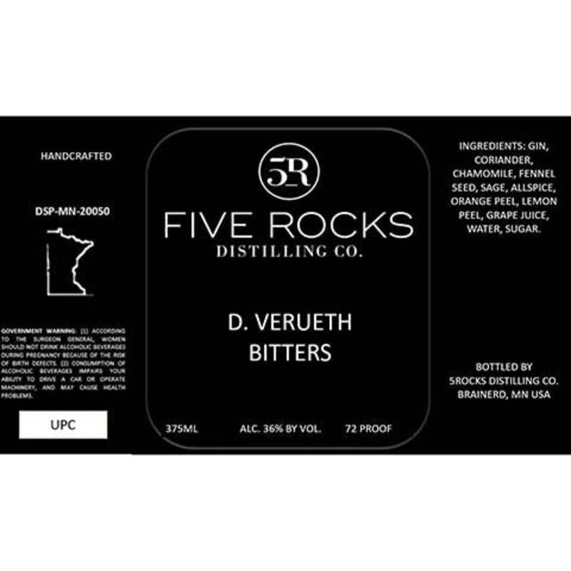 Five Rocks D. Verueth Bitters 375ML BTL